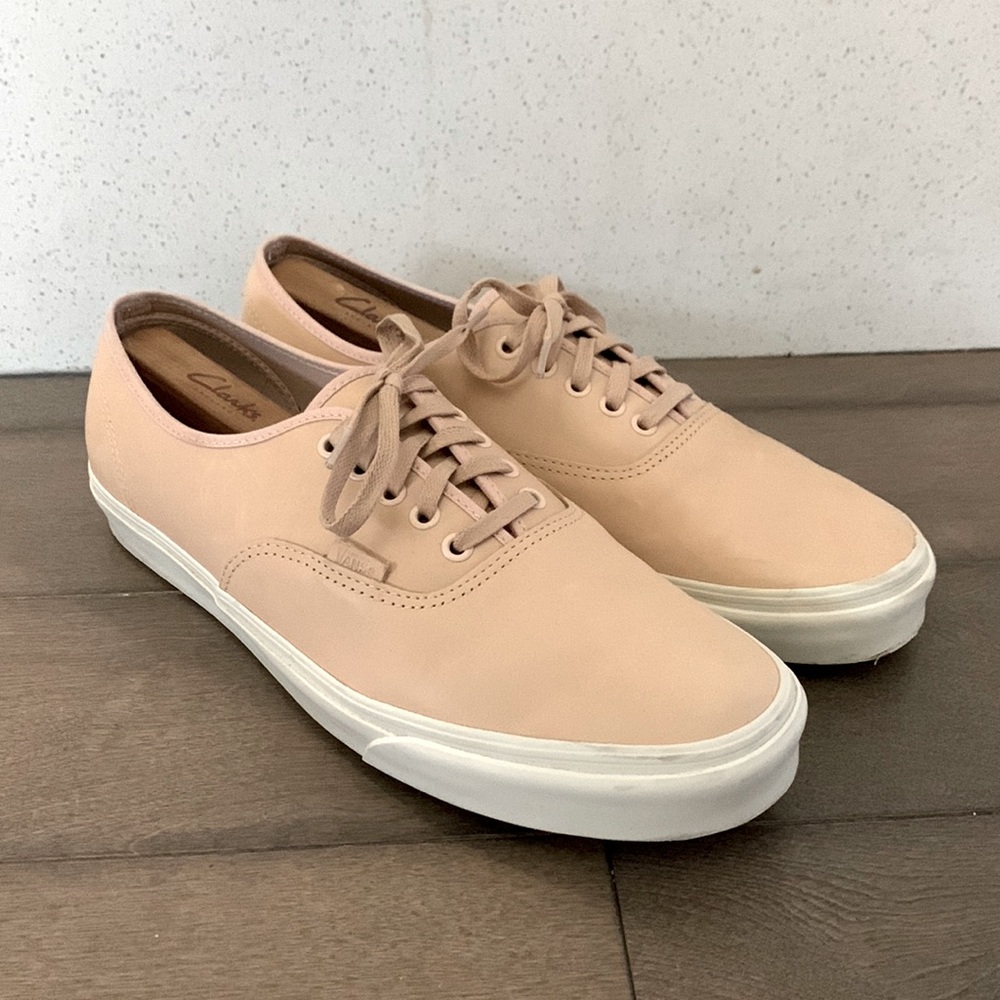 Mens Vans Nude/Tan Leather Authentic Size 12